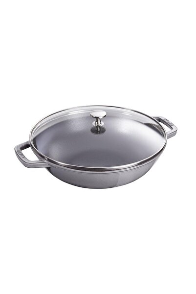STAUB Wok pan, cast iron, 30cm, Graphite Grey -
