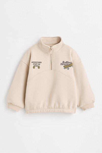 LEFTIES Fermuarlı dik yaka sweatshirt