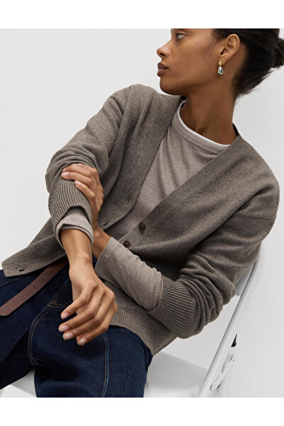 Marks & Spencer Air-Yarn V-Yaka Düğmeli Hırka