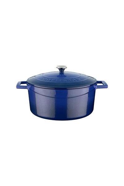 Lava Saucepan, cast iron, 24 cm / 4.5 L, "Folk", blue -