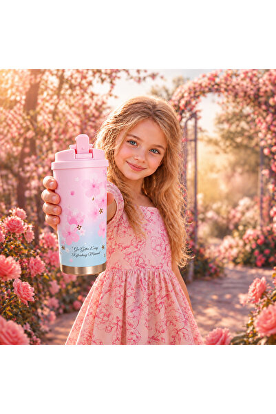 GERM Pink Lady Sakura 500 ML Paslanmaz Çelik Termos Bardak – 316 İç Hazne, 30...