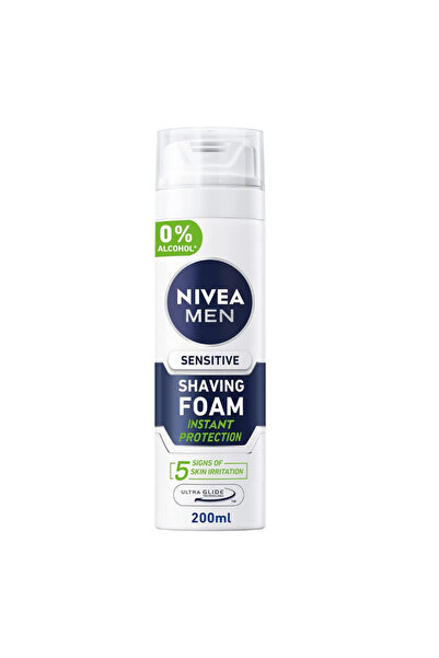 NIVEA رغوة حلاقة للرجال، البابونج والهاماميليس للبشرة الحساسة، 200 مل