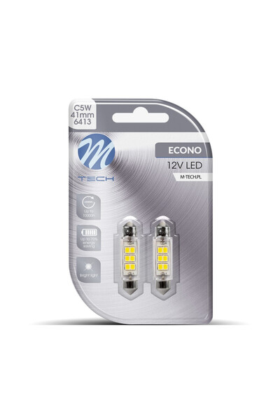 M-TECH Λάμπες Αυτοκινήτου C5W LED Λευκό 2 τεμάχια LB991W