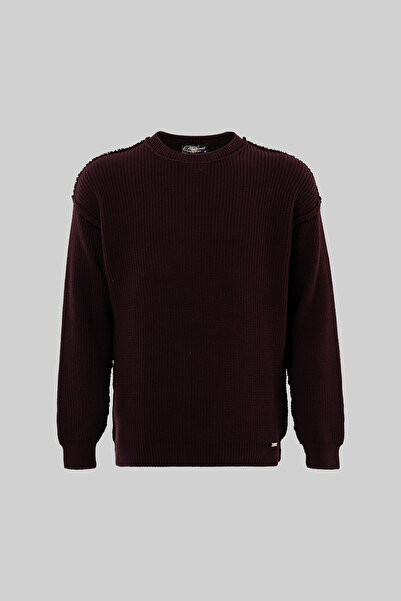 Machinist Men's Thessaloniki Knitted Dirty Stitching Crew Neck Oversize Knitw...