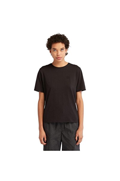 Timberland SHORT-SLEEVE Kadın Tişört TB0A6ATE0011 Siyah-XS