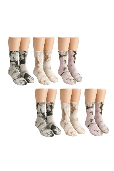 WomanAndKids Wak unisex batik patterned socks 6-piece set cotton long socks s...