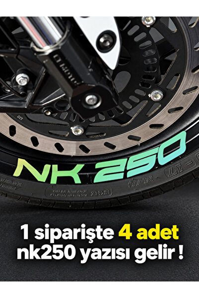 Banxtre ملصق حروف لعجلة NK250 بمقاسات كبيرة لـ CFMOTO NK250 (4 قطع في عبوة وا...
