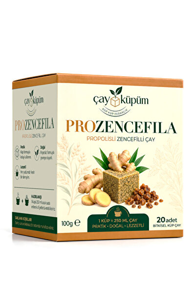 ProZencefila Propolisli Zencefilli Bitki Çayı 100 g – 20 Adet Sargılı Küp Çay