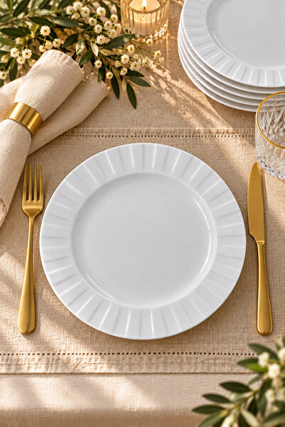Heda Porselen Emerald 25 cm 6-Piece Serving Plate Set