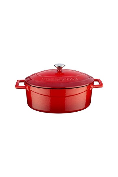 Lava Oval saucepan, cast iron, 25 cm, "Folk" range, red - brand
