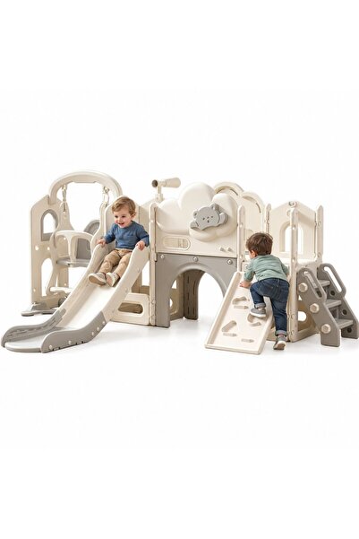 Nichiduta Garden Spatiu de joaca pentru copii Sky Bear 12 grey/white, cu leag...