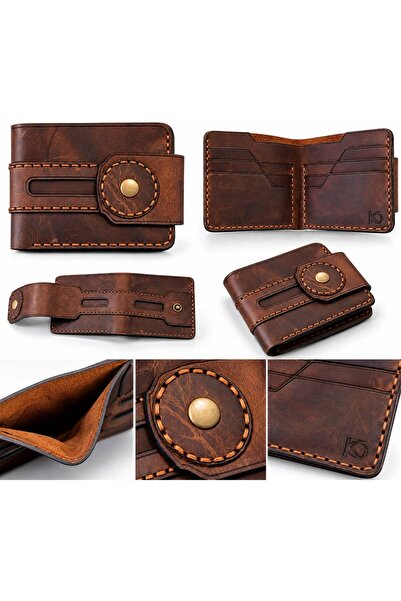 Koçaklar giyim Genuine 100% Leather Handmade Wallet