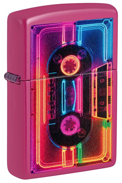 Zippo 49846 Neon Cassette Design
