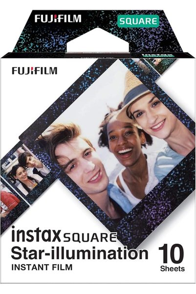 Instax Fujifilm SQUARE Film – Star Illumination Border (10 Exposures) – Film Only
