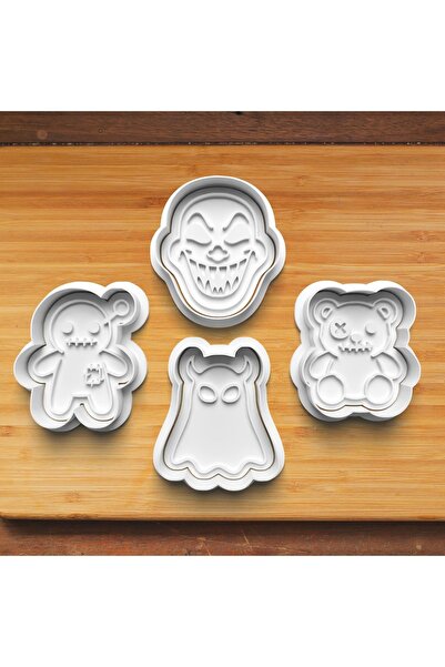 Hobist Halloween 2027 Scary Icons Set Cookie and Candy Dough Mold