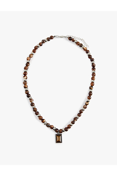 Koton Stone Charmed Beaded Necklace