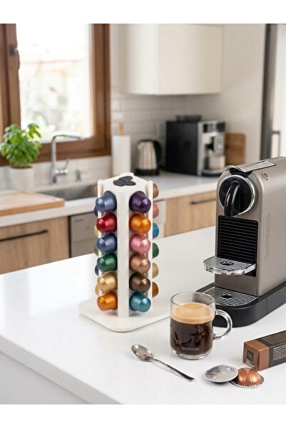 Miralux Nespresso Uyumlu 360 Döner Kapsül Kahve Standı, Kahve Kapsül Düzenley...