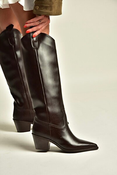 Fox Shoes Z922835109 Brown Thick Heeled Women's Boots