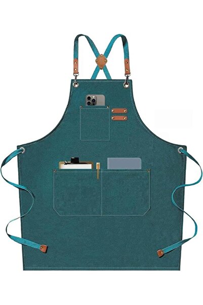 Goodern Chef Aprons for Men Women with Large Pockets,Cotton Canvas Cross Back...