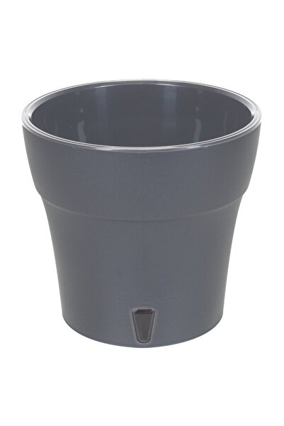 OEM Ghiveci din plastic Dali, cu auto-udare, interior, rotund, antracit, D 13...