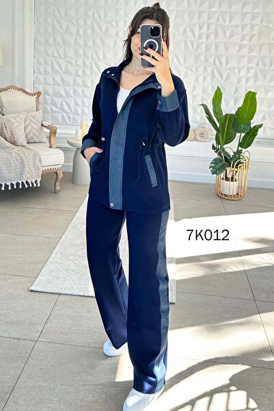 İnce Topuk Tensel Denim Garnished Modal Suit