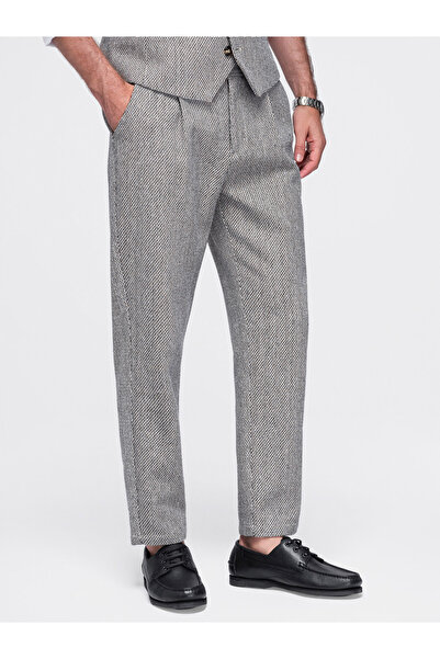 OMBRE Pantaloni bărbați cu croială conică OM-PACP-0315