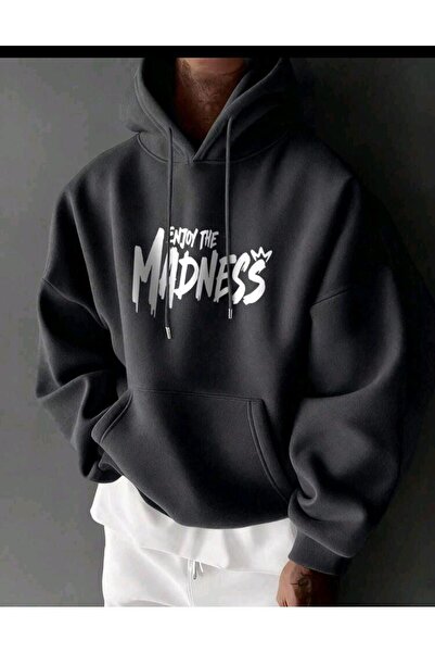 Ryam Mooda 3 Threaded Unisex Oversize Hooded Sweatshirt
