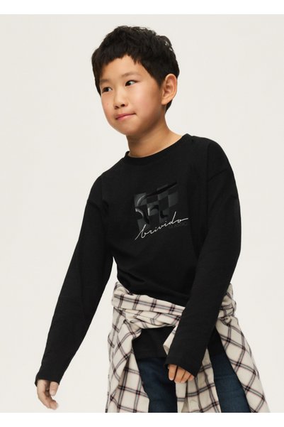 MAYORAL Boy's Printed Long Sleeve T-Shirt Black 7048