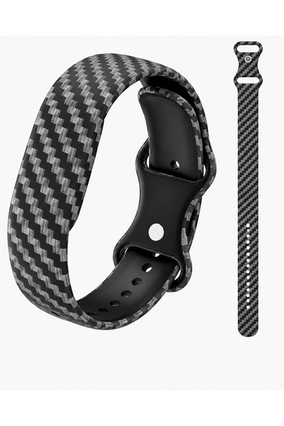Alstrap Fitbit Air Uyumlu Desenli Akıllı Bileklik Silikon Kordon(Cihaz Dahil ...