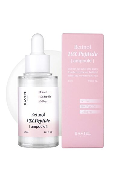 RAVIEL Ser de față Retinol 10X Peptide cu colagen, pentru fermitate și riduri...
