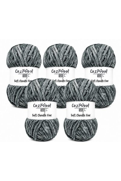 Coziwool Kadife İp Soft Chenille Fine 5'li Paket 5x100 Gr 160 Mt El Örgü İpi