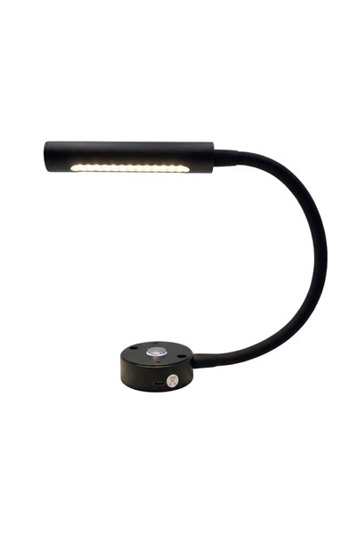 BABARVY Touch-Sensitive Rotating Long Head Reading Lamp (Black)
