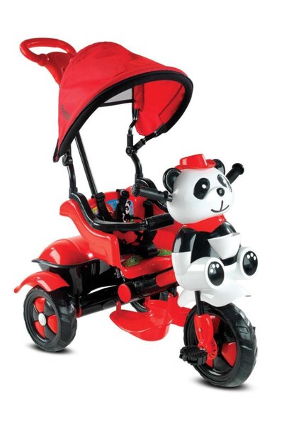 BabyHope Panda Model 3 Teker İtmeli Bisiklet - Kırmızı Siyah