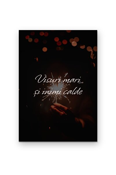 OEM Poster Carton 250g A4 Wall Art cu citat Visuri mari și inimi calde, Decor...