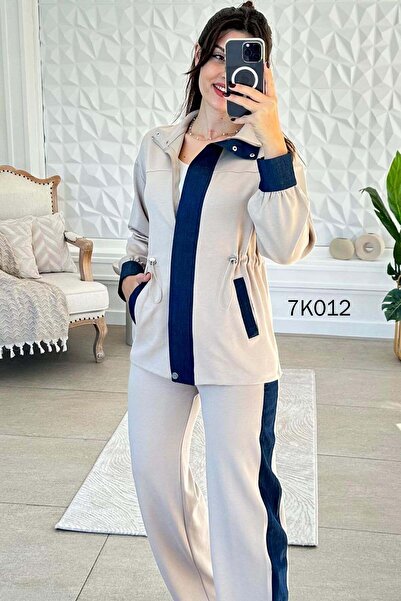 İnce Topuk Tensel Denim Garnished Modal Suit