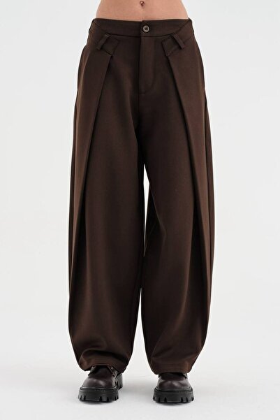 tw3 Women's Balloon Fit Design Trousers with Folded Front Detail