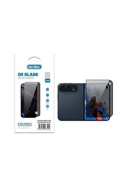 Go-Des iPhone Duo Uyumlu Go Des OG Glass Privacy Antistatik Temperli Cam Ekra...