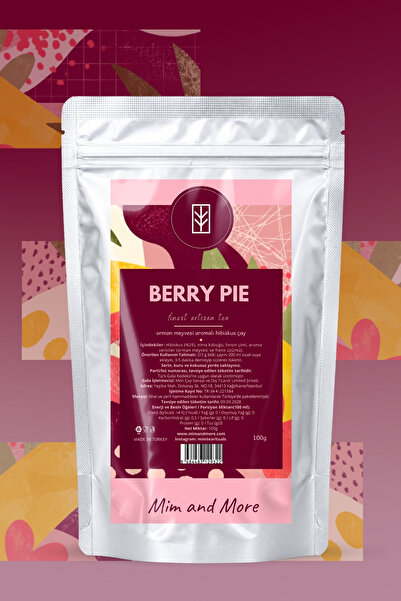 Mim and More Berry Pie Tea – Orman Meyveleri Aromalı Hibiskus Çayı Doypack 100 g