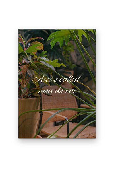 OEM Poster Carton 250g A4 Wall Art Citat Aici e colțul meu de rai, Decor Inte...
