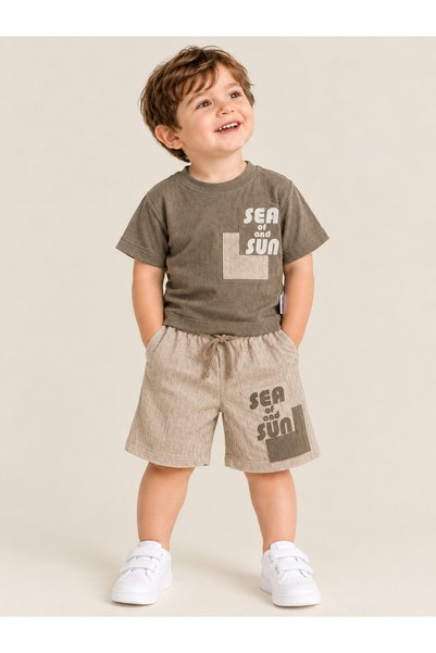 ZİMBOO Baby Boy Double Pocket Short Sleeve Shorts Set
