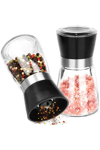 Vilde Râșniță de sticlă pentru piper și sare 180 ml 2 buc.