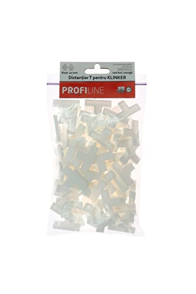 OEM Distantiere T pentru klinker, Profiline, rost 10 mm, set 100 bucati
