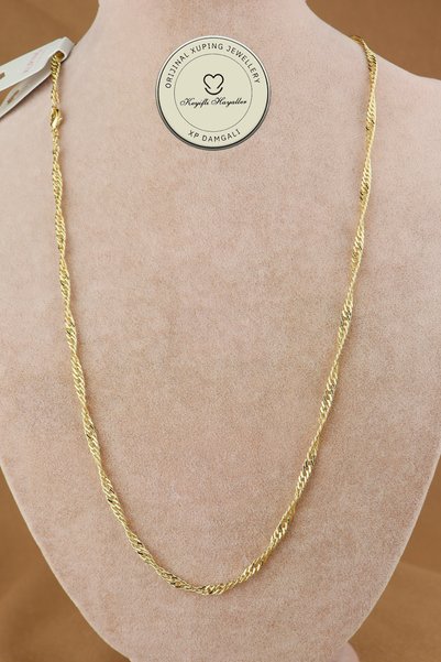 Keyifli Hayaller Xuping Kolye - Xuping Burma Zincir Kolye 60 cm 14K Gold Kaplama