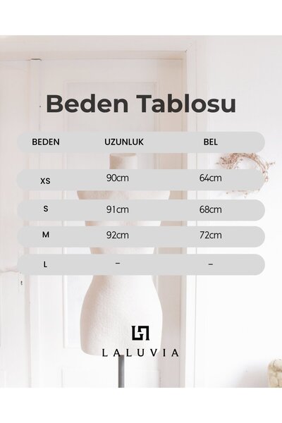Laluvia Yeşil Beli Deri Şeritli Ekose Etek - 2y4977