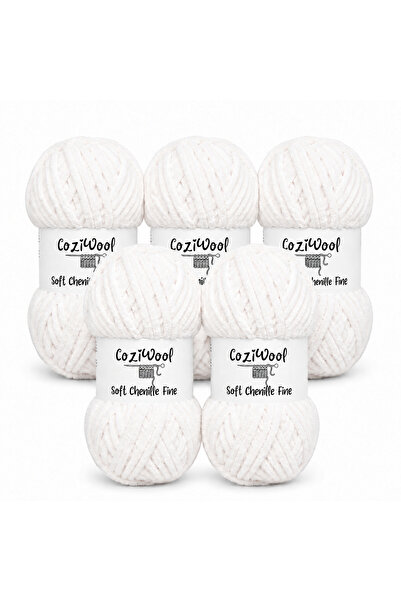 Kadife İp Soft Chenille Fine 5'li Paket 5x100 Gr 160 Mt El Örgü İpi