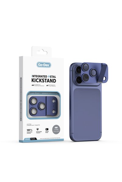Go-Des iPhone 17 Pro Max Uyumlu Go Des CL-23 Anti Reflective Standlı Kamera L...