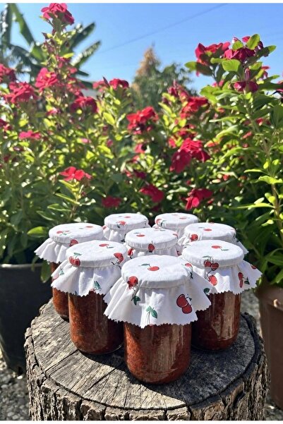 perlina home Cherry Elastic Jar Lid Ornaments (8 Pieces)