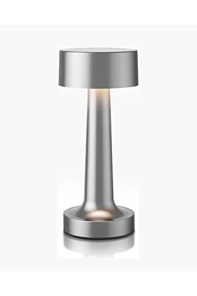 OneStore Portable LED lamp 21 cm, adjustable, rechargeable, cordless, silver -