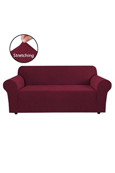 OEM Husa pentru canapea 3 locuri, poliester + spandex, bordo