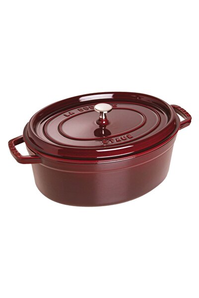 STAUB Oval Cocotte cooking pot, cast iron, 33cm/6.7L, Grenadine -